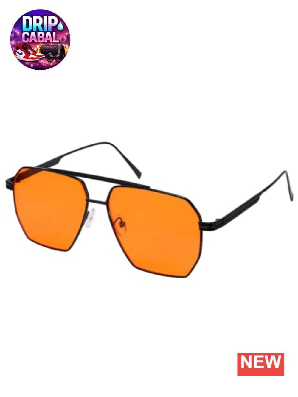 Retro Oversized Square Aviator Sunglasses Women Men Trendy Metal UV400